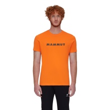 Mammut Wander-Tshirt Core Logo (aus recyceltem Polyester und organischer Baumwolle) orange Herren